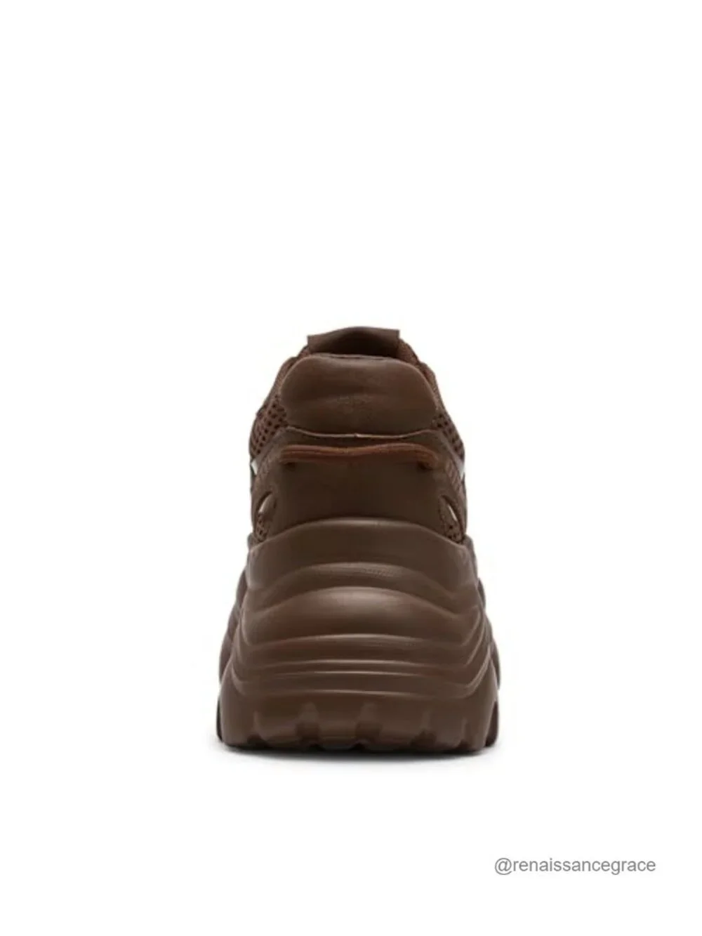 Platform Sneakers Lace-Up Chunky Casual Shoes Foam Insole